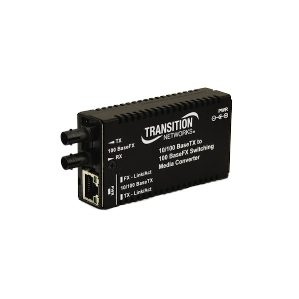 Transition Networks MINI 10/100BASETX TO 100BASEFX, SWITCH, ST MM, 2KM W/NA MEPSWFX02NA - main